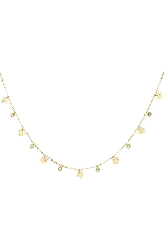 Lucky with diamonds ketting goud