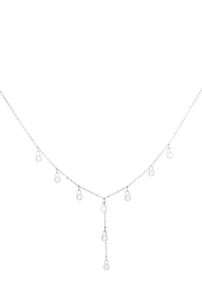 Coin ketting zilver