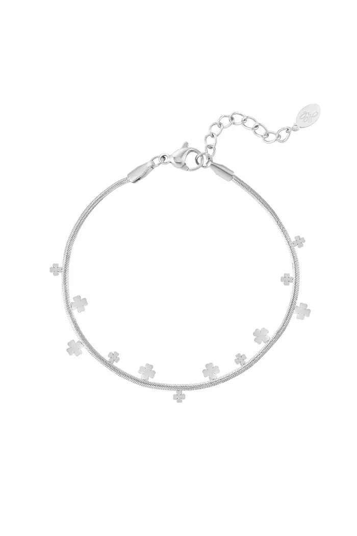 Clover party armband zilver