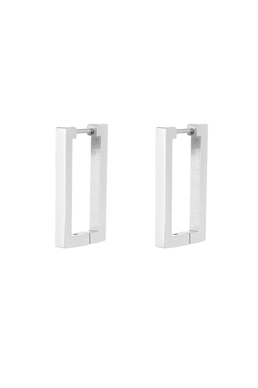 Straight oorbellen zilver