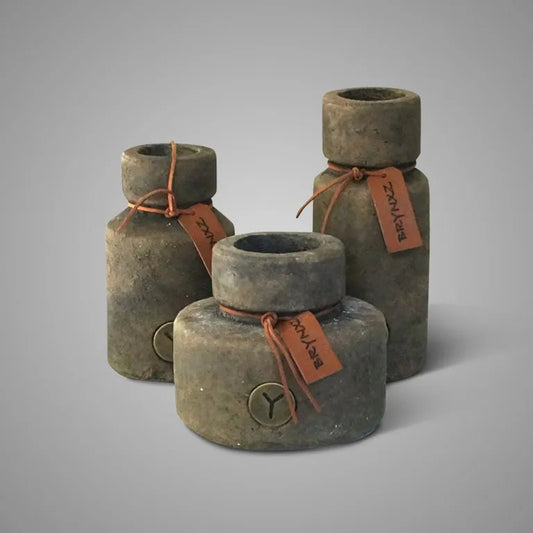 Brynxz Set of 3 bottles leather Rope Majestic Brown