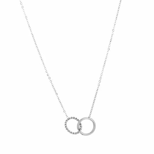Two cirkelsketting zilver