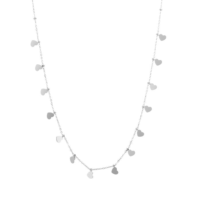 Multi hartjesketting zilver