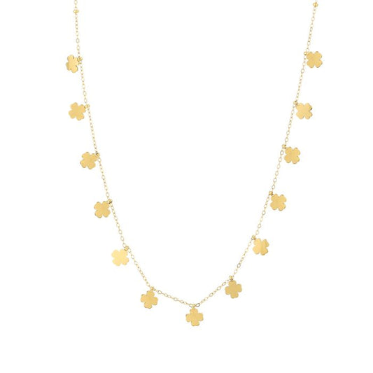 Multi klaverketting goud