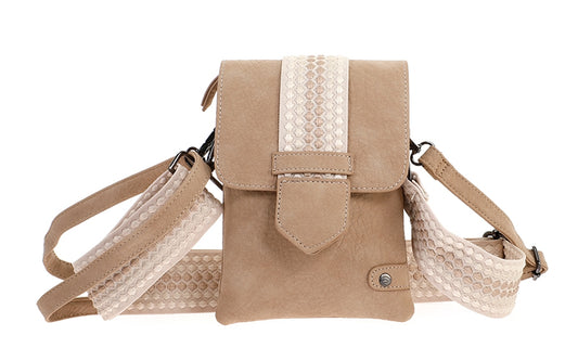 Taupe crossbody en telefoontasje Nancy / Metz