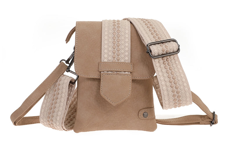 Taupe crossbody en telefoontasje Nancy / Metz