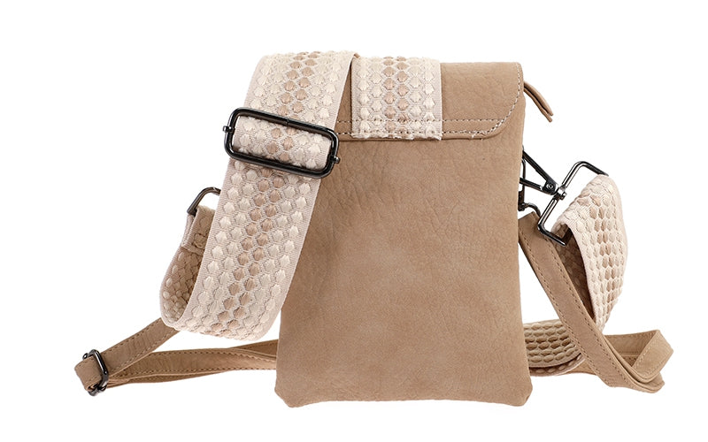 Taupe crossbody en telefoontasje Nancy / Metz