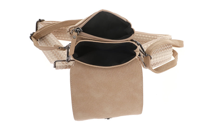 Taupe crossbody en telefoontasje Nancy / Metz