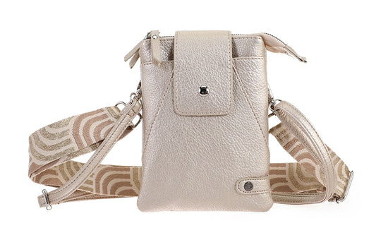 Champagne crossbody en telefoontasje Horton