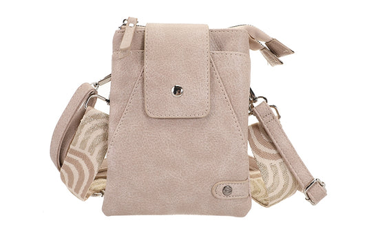 Taupe crossbody en telefoontasje Horton
