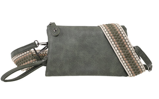 Dark green New York schoudertasje