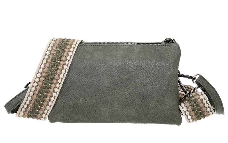 Dark green New York schoudertasje