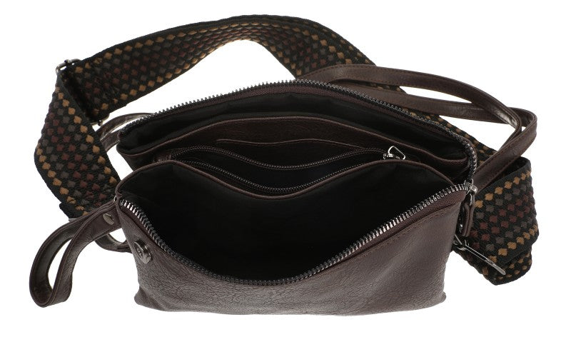 Dark Browny New York schoudertasje