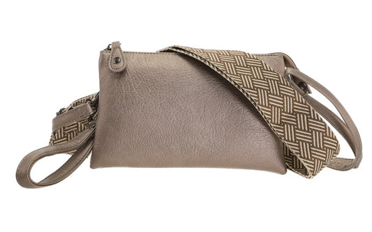 Dark taupe New York schoudertasje