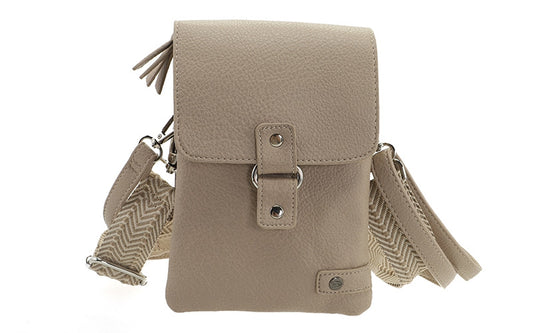 Taupe telefoon- en schoudertasje Keith
