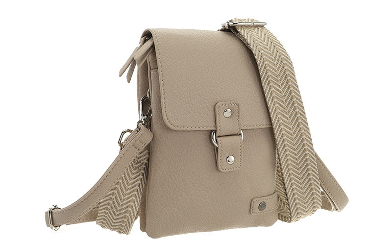 Taupe telefoon- en schoudertasje Keith