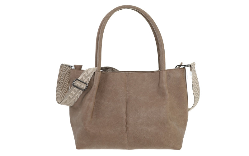 Taupe schoudertas - Schooltas Melbourne