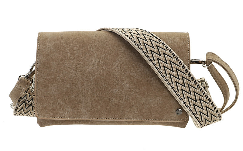 Taupe crossbody / schoudertasje Montoro