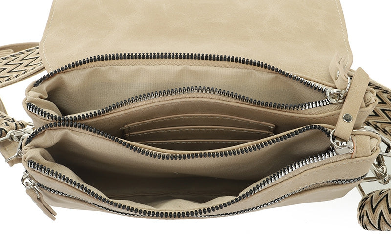 Natural crossbody / schoudertasje Montoro