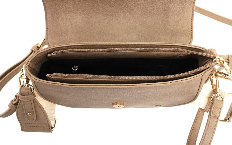 Khaki crossbody tas Austin