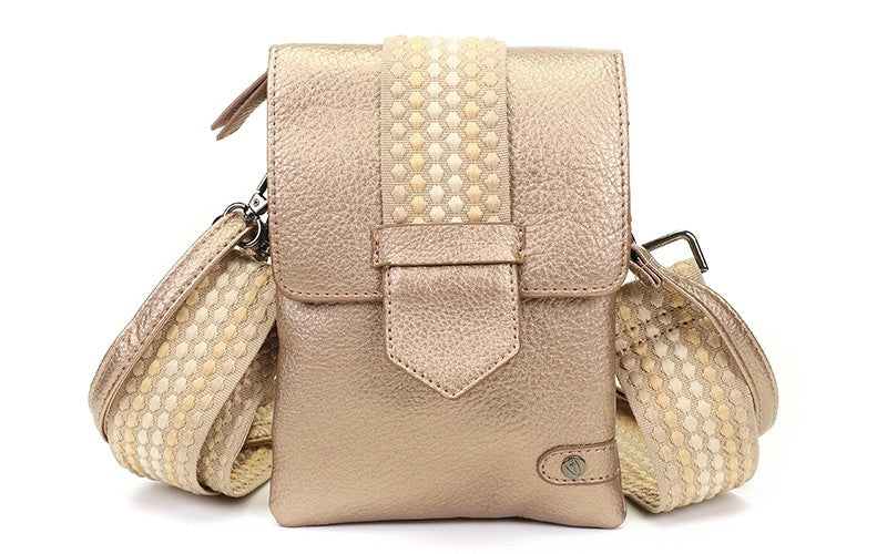 Brons crossbody en telefoontasje Nancy / Metz
