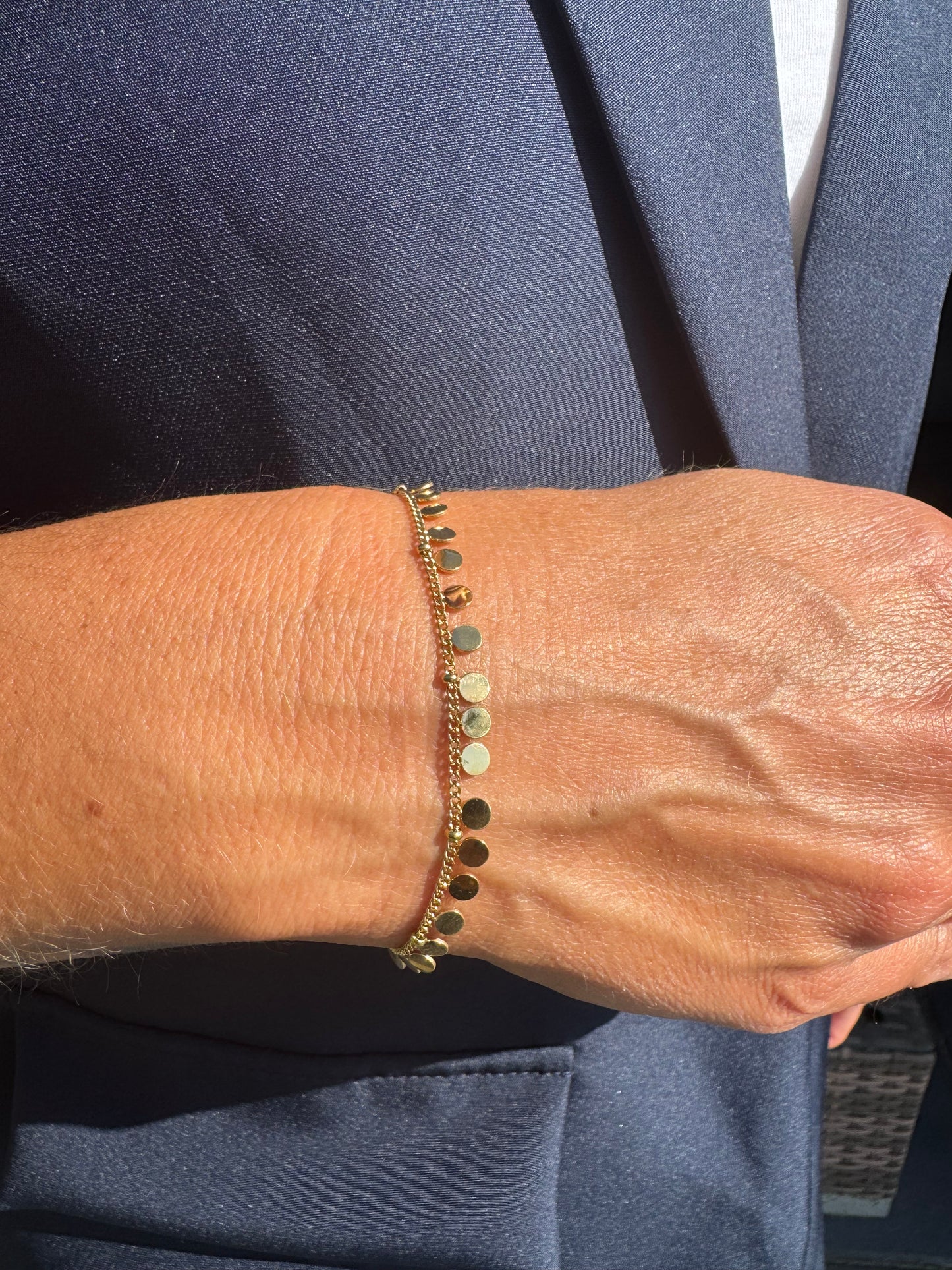 Coin armbandje Goud