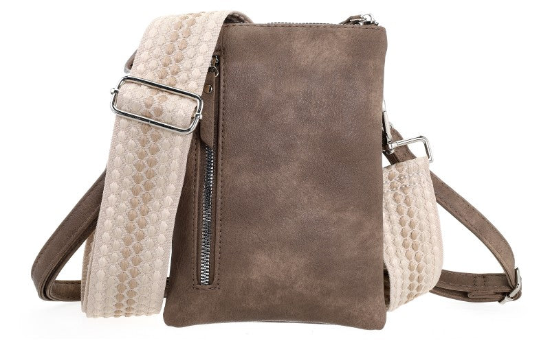 Taupe Telefoon- En Schoudertasje Tyler