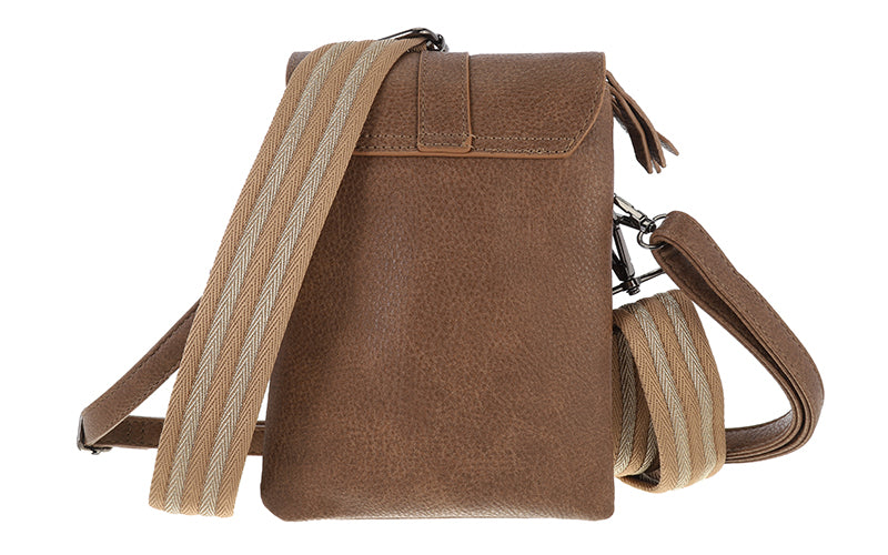 Camel telefoon- en schoudertasje Libina