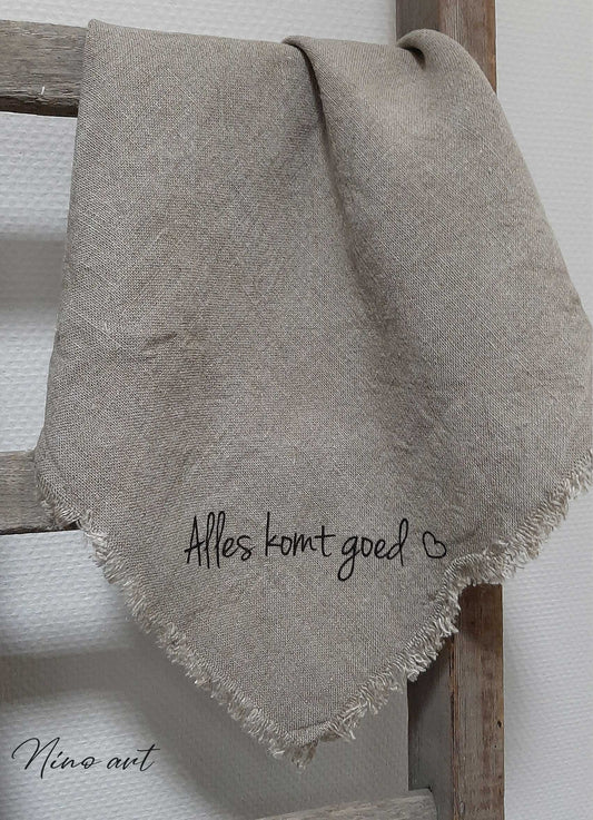 Shabby doek Alles komt goed!