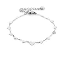 Multi hartjes armband zilver