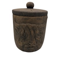 Brynxz stenen voorraad pot met deksel met knop maat M of L