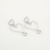 LOVE oorbellen zilver