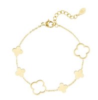Armband met Klavertjes - goud