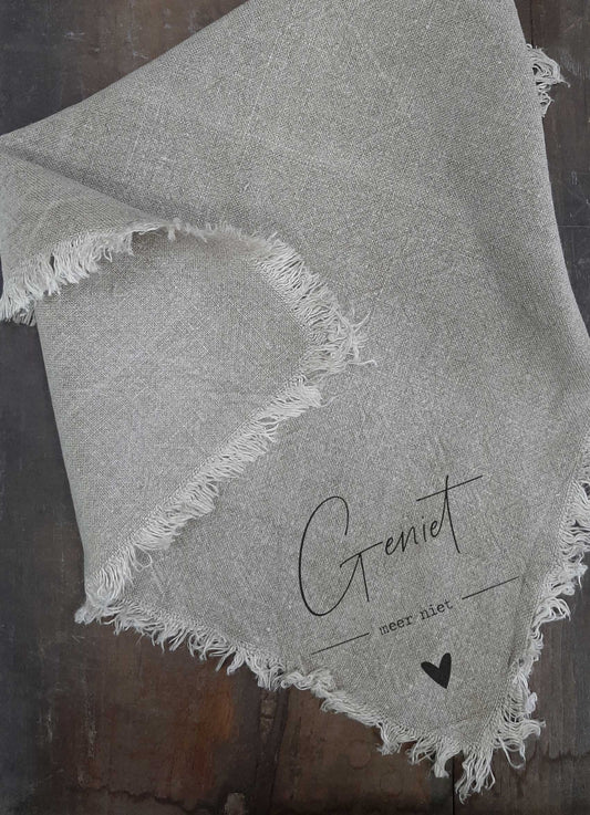Shabby doek Geniet!